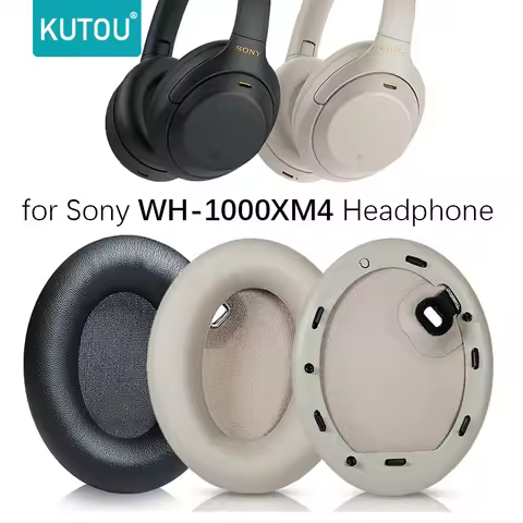 KUTOU Replacement Ear Pads Cushions for Sony WH-1000XM4 Headphone Soft Memory Foam Pads 1000 XM4 100
