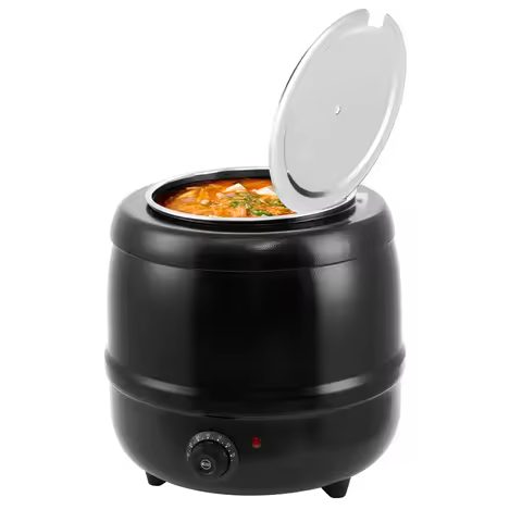 10.5 Quarts Commercial Soup Kettle Large Capacity Soup Warmer with Stainless Steel Removable Insert 
