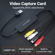 ACASIS S-video Capture Card USB 2.0 Male To 3 RCA Female Audio Adapter For Set-up Box/DVD/Camera Av Capture Card Live/Record In PAL/NISC Format Support Windows XP/7/8/100
