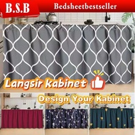 BSB_ Langsir Kabinet Dapur Tirai Kabinet Dapur Kain Kabinet Dapur Kitchen Curtain Skirting Dapur Kab