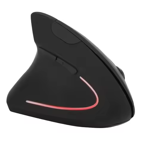 Universal Left Handed 2.4GHz Wireless Vertical Mouse USB Ergonomic Optical Rechargeable Mouse for PC