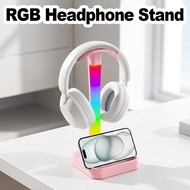 Headphone Stand with RGB Light Touch Control Dimmable LED Desk Lamp Multifunctional Mobile Phone Hol