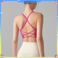 【L.CIRCLE】Yoga Sports Bra Spaghetti Strap Fixed Cup Beautiful Back
