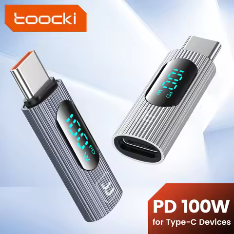 Toocki 100W USB C Adapter Type C to USB 2.0 Adapter Type-C Display Adapter OTG Connector For Macbook
