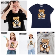 MOSCHINO kids 正品 💥限量優惠💥 Teddy Bear 圖案 男女可穿 短袖棉質T恤 全新 量少賣完冇補貨 (官網售約HK$1500)👉 黑色/白色/灰色/ 粉紅色 5y-12y🩷查詢更