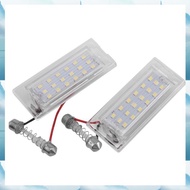 [G V W E] 2Pcs White LED Number License Plate Light Lamp 18 SMD 3528 for E53 X5 1999-2003 E83 X3 03-
