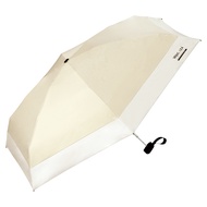 日本 Wpc. IZA 完全遮光UV100%折傘/ Compact Beige+Off White