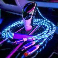 USB Charger cable Accessories Orig  Fast Charge 4A flowing LED Light USB cable for Android/Type C 3 