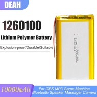 New 1260100  3.7V 10000mAh Lithium Polymer Rechargeable Battery Li-Po li ion  Lipo cells For Electro