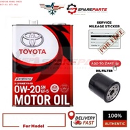 08880-12205 Toyota SN 0W-20 GF5 Fully Synthetic Engine Oil (4L)