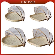 [LovoskiacMY] Bamboo Tent Basket Serving Food Outdoor Mesh Screen Net Cover
