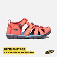 KEEN YOUTHS SEACAMP II CNX SANDAL - CORAL/POPPY RED
