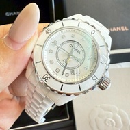 CHANEL J12 白陶瓷 33mm  12點鑽 （滿鑽款）