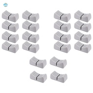 20Pcs 24mmx11mmx10mm Console Mixer Slider Fader Knobs Replacement for Potentiometer Gray Knob Black 