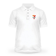 7 ELEVEN T Shirt Polo Collar T-Shirt Tee Tshirt Embroidery Microfiber Jersey Uniform Casual Top