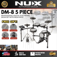 NUX DM-8 5-Piece Professional Digital Electronic Drum Set with Mesh Head ( DM8 / DM 8 / Set with Dru