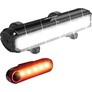 Lampu Basikal Super Terang 3000 Lumen 5 LED dengan Lampu Belakang, Lampu Basikal Boleh Dicas Semula 