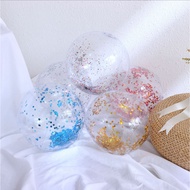 Beach Ball Inflatable Beach Ball Photo Props Sequined Beach Ball Transparent Feather Beach Ball Water Toys Children's Toys Beach Ball Toys Beach Toys Water Toys Fee