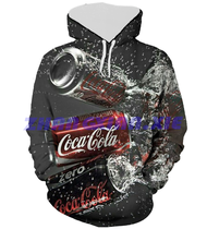 （xzx  31th）  (ALL IN STOCK) Coca-Cola Red Beauty 3D Full Print Unisex Hooded Casual Long Sleeve Hooded Style 20