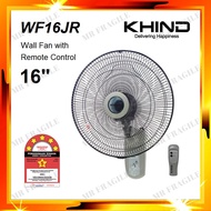 KHIND WF16JR 16" WALL FAN WITH REMOTE CONTROL 16 INCI KIPAS DINDING KHIND KAWALAN JAUH WF16JR