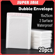 【PRICE For 20PCS】Bubble Envelope Bag 15x25cm Waterproof Strong Adhesive Courier Bag Parcel Bag with 