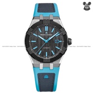 MAURICE LACROIX AC6008-SSL40-331-4 Men's Watch AIKONIC AUTOMATIC Date 43mm Bi-Rubber Strap Turquoise