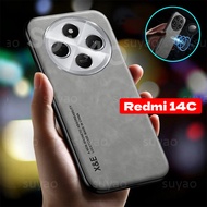 For Redmi 14C 14 C 2024 Phone Case Leather Car Magnetic Casing Luxury Redmi14C Redmi14 Red mi me PU 