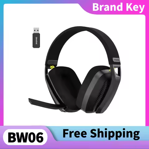 BINNUNE BW06 2.4G Wireless Gaming Headset Flip ENC Microphone,suitable Dual-mode Gaming Headsets PC 