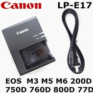 Canon EOS M3 m5 M6 750D 800D 760D 200D SLR camera LP-E17 battery charger
