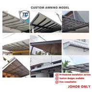 Customize Awning Rumah / Material # ACP # Pu Metal # Pu Foam # New Metal Fluted Panel # Premium # St
