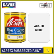 ♕ ♧ ◹ Davies Acreex Rubberized Floor Paint White - 1L