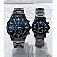 Jam Tangan Swiss Army Couple/Pria/Wanita Crono Hiasan Rantai Steel - Pria