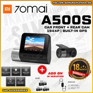 📷 Original 70mai Car Dashcam Pro Plus+ A500S Recorder 1944P Rear Cam A500 Night Vision ADAS Parking 