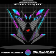 TRANSPARENT STICKER MIO SOUL GT 125 STRIPPING/ SOUL GT 125 VARIATION/ SOUL GT125 FOURSTORE 59/