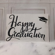 Stiker Balon CONGRATULATIONS HAPPY GRADUATION / Stiker Balon Bobo Pvc