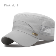 Búp bê màu hồng người đàn ông cổ điển Quân Đội Mũ bóng chày bông mũ Cadet nam thoáng khí mũ phẳng Mũ