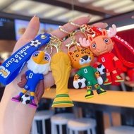 2026 USA World Cup Mascot Trophy Keychain Bald Eagle jaguar moose Clutch Maple Zayu Jewelry Gift