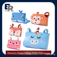 3D Cartoon Animal Infant Pillow Ice Summer Toddler Kids Silk Pillowcase Memory Foam Breathable Baby Sleeping Pillow Case Child 5XVC