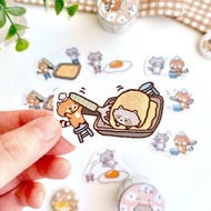 浣熊菓子屋-蛋料理貼紙包/手帳貼紙