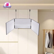 [Dynwave2] 3 Way Mirror 360 Viewing Angle Folding Trifold Mirror with Telescoping Hooks