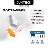 【ccc certified option 】CUKTECH Mini Power Bank 10000mAh 30W Max Fastcharging  Portable  PD3.0 Powerb