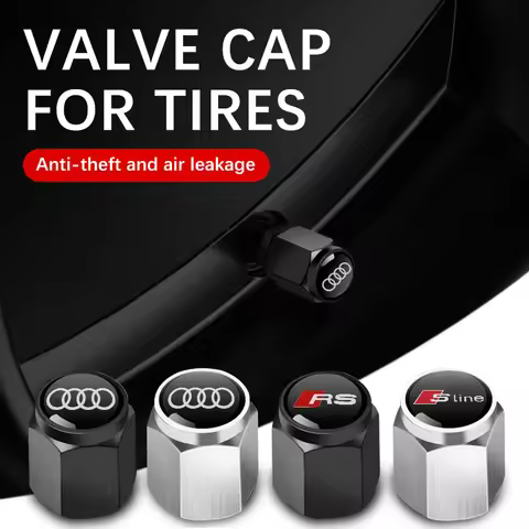 3D Metal Tire Valve Caps Car Tyre Air Stems Cover For Audi S Line A1 A3 A4 A5 A6 A7 S3 S4 S5 S6 S7 Q