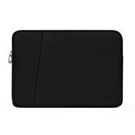 Baona BN-Q004 PU Leather Laptop Bag, Colour: Double-layer Midnight Black, Size: 13/13.3/14 inch Midn