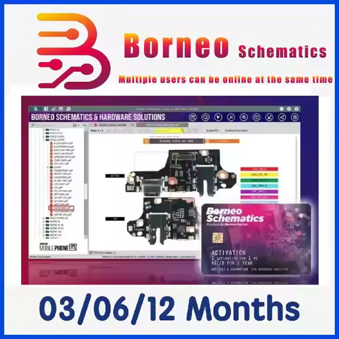 Borneo Schematic Activation 1 Year Borneo Official Diagram Bitmap Drawing for IPhone Android IPad In