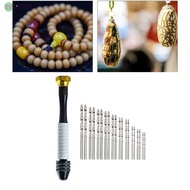 Hand Drill with 20 Spiral Bits for Crafting For Jewelry Wood Plastic and Acrylic