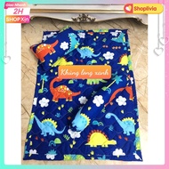 Office floor sleeping mattress, convenient travel mattress size 80x110cm, 110x150cm - green dinosaur