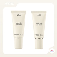 [Athe] Vegan Relief  Sun Cream 50ml 1+1 Set Zinc Oxide Sunscreen for Sensitive Skin Lightweight Mois