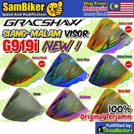 ORIGINAL GRACSHAW G919i G919 / ARC Ritz Visor Helmet Rainbow Revo Galaxy V919 Cermin Topi Keledar (F