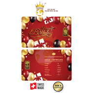 Gold Bullion 1 gram 999.9 Gold Bar Happy Birthday Collection