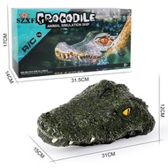 [Szxflie1] Control Boat, RC Head, RC Boat Simulation Head Parody Toy, Alligator Head Lure for Swimming Pool, Pond, Garden